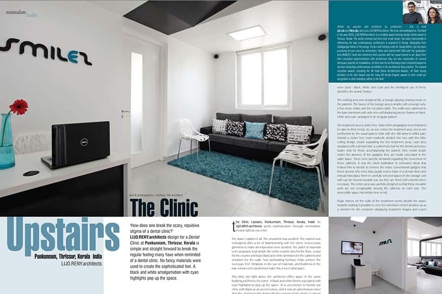 Architecture Update Magazine (India) features Smilez Detal Clinic