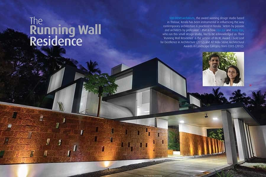 Buildotech Magazine’s (India) cover story on ‘The Running Wall Residence’