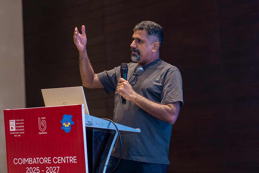 Architect Lijo Jos Presents at the Monthly Design Talk at IIID Coimbatore Centre